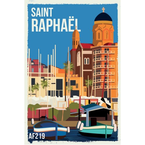 Plaque Murale En Métal Vitrail église Archange Raphaël - 30 X 20 Cm - Neuve